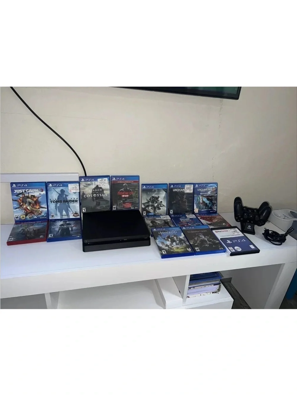 Sony Play S 4 Slim 500GB Gaming Console with 2 Controllers,15 Games, And Charger
